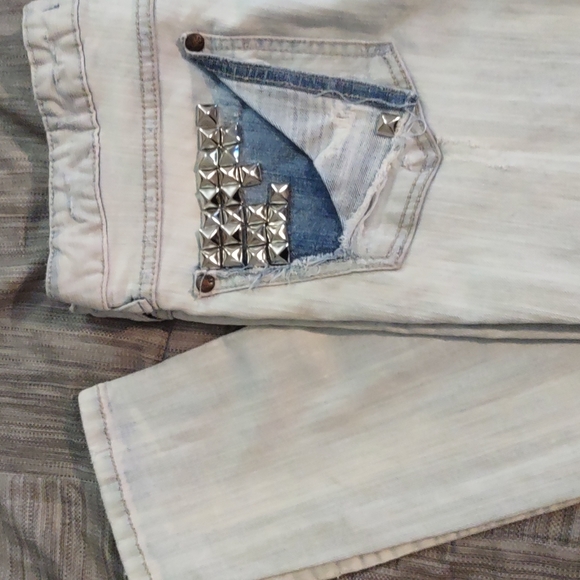 Free People Light Wash Skinny Jeans Lightly Distressed  Size 30 - Picture 2 of 8